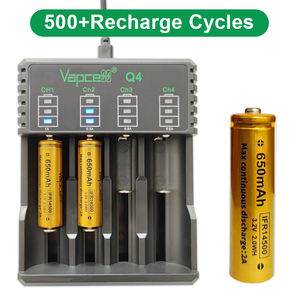 고성능 좋은 품질 <span class=keywords><strong>Lifepo4</strong></span> <span class=keywords><strong>3.2v</strong></span> Vapcell Ifr14500 650mah 2A 버튼 상단 배터리 <span class=keywords><strong>14500</strong></span> 손전등 용 - Product Image 3