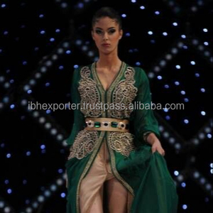 Défilé de mode de Dubaï Caftan de créateur avec broderie étonnante Caftan très vendu - Product Image 1