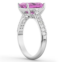 Pink Sapphire Natural Fine Diamond Schmuck 14 Karat Weißgold Hochwertiger Diamant Hochzeits schmuck Verlobung sring Drop Shipping OEM