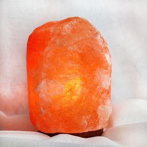 Lampe de sel de roche de l'Himalaya en cristal transparent préféré Style de fleur sculpté à vendre - Product Image 3