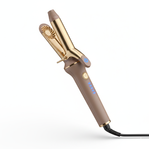 New Ceramic Electric Rotating Curling Iron with LED Temperature Display Professional <b>Heating</b> Wand for Dry Hair-Hotel Use - Product Image 3