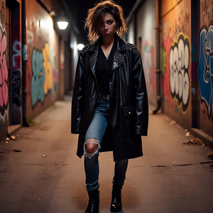 Chaqueta de cuero acolchada de gran tamaño para mujer de alta calidad vaca oveja estilo Letterman abrigo de cuero fabricado de algodón tejido para - Product Image 3