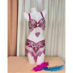 Vêtements de performance de haute qualité pour femmes Soutien-gorge de danse orientale perlé de grande taille à prix raisonnable Nouveau look - Product Image 2