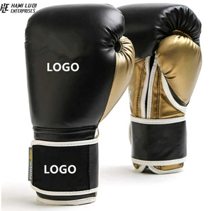 Guantes de boxeo de entrenamiento de lucha profesional Logotipo personalizado de cuero de vaca genuino Premium con impresión - Product Image 2