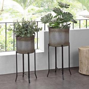 Support de jardinière galvanisé de qualité supérieure à 3 niveaux avec différentes tailles et formes personnalisées pour une utilisation élégante en extérieur - Product Image 5
