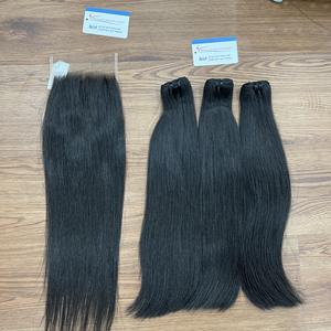 Trama de cabello humano negro Natural vietnamita crudo 100% Super doble dibujado, sedoso, sin enredos, sin desprendimiento - Product Image 5