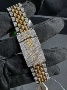 Hiphop Unique Unisex Luxury <b>Mechanical</b> <b>Watch</b> Gold Dial Stainless Steel Leather Band Water Resistant Analog Display Date Feature - Product Image 3