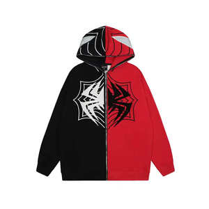 เสื้อมีฮู้ดฟอกสีกรดสำหรับผู้ชาย, เสื้อแนวสตรีทผ้าฝ้าย100% โอเวอร์ไซส์ซักกรด - Product Image 4