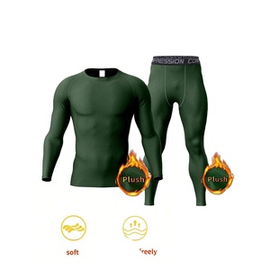 Vêtements de sport pour hommes, pantalons et chemises de course à manches longues, rashguard, chemises de compression à séchage rapide pour l'entraînement - Product Image 1
