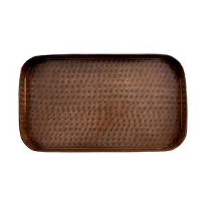 Bandeja Decorativa de Cobre para Servir Alimentos |   Bandeja Rectangular Martillada para Servicio de Alimentos, Cocina, Comedor y Mesa Decorativa al Mejor Precio - Product Image 1