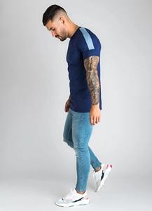 Ropa Deportiva informal para hombre, camiseta lisa ajustada de bambú, personalizada, para gimnasio y Fitness, nueva - Product Image 3