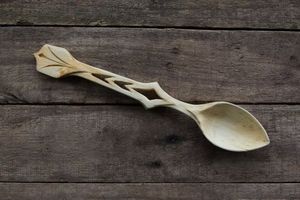 ช้อนไม้แกะสลักทำจากไม้อะคาเซียช้อนแข็งใช้ทำอาหารทำจากไม้ธรรมชาติโลโก้ได้ตามต้องการ - Product Image 5