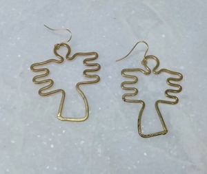 <b>Heart</b> Shape Wired Brass Gold Brass Post Earrings Fancy Partywear Fashion Brass Metal Stud Earrings <b>Black</b> Antique Gold - Product Image 4