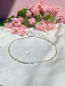 สร้อยไข่มุกน้ำจืดสีรุ้งลูกปัดลูกปัดสร้อยประดับอัญมณีแฮนด์เมดของขวัญสำหรับผู้หญิงโซ่ปรับได้ - Product Image 3