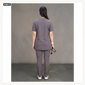 Medical Stretch V-Neck <b>Scrub</b> <b>Set</b> for Women Custom Logo OEM Nurse Uniform Hospital Clinic Dental Jogger Suits XS-6XL - Product Image 2