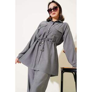 Ensemble 2 pièces avec double poche de poitrine boutonnée en métal Smoke - Product Image 3