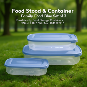 Juego de recipientes para alimentos 3 piezas (930 ml, 1,9 y 3,0 litros) FAMILY FOOD Azul 904057271G - Product Image 3