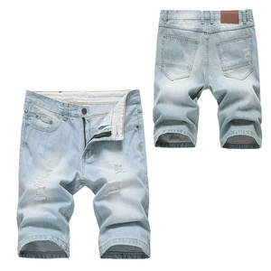 Pantalones cortos de mezclilla de hombre recién llegados 2025 de alta calidad al por mayor/Pantalones cortos de mezclilla de hombre con logotipo impreso y diseño personalizado de alta calidad - Product Image 3