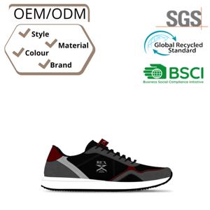 Chaussures de sport pour hommes personnalisables, respirantes, style Fly-knit, empeigne en mesh PU - Product Image 4
