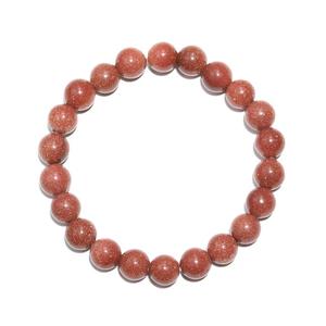 100% Natural Vintage Beaded Sunstone Gemstone Pulsera 8mm Naranja Curación Regalo para ella - Product Image 1