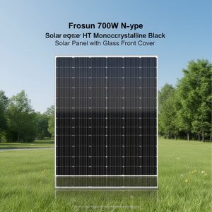 Panneau solaire monocristallin noir Frosun 700W N-Type HJT avec couvercle avant en verre - Product Image 3