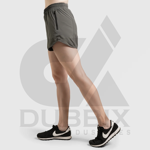 Short de yoga pour femme Short de fitness 100% Polyester Logo personnalisable Autocollant Couleur Motif Design Short pour femme - Product Image 2