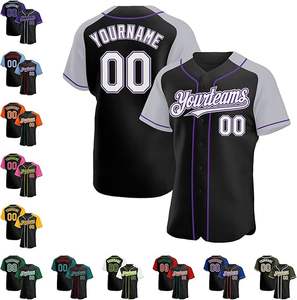 เสื้อเบสบอลออกแบบได้ตามต้องการสำหรับแฟนทีมกีฬาและลีกสวมใส่สบายระบายอากาศได้ดีพร้อมชื่อและหมายเลขส่วนตัว - Product Image 4