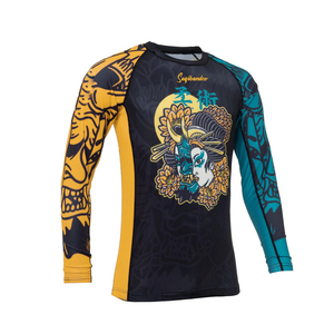 Jiu Jitsu เสื้อยืดรัดกล้ามเนื้อสำหรับทั้งชายและหญิง, เสื้อยืดออกกำลังกาย MMA JJ ต่อสู้ต่อสู้ - Product Image 2