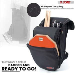 5Core <b>Drum</b> Practice Pad Set 12 Snare Drumming Stand Double Sided Silent Drummer Kit - Product Image 6