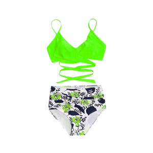 Best Design New Summer Animal Print Sexy Backless High Waist <b>Bikini</b> 3 Piece Swimsuit <b>Set</b> Breathable Quick Dry Wholesale Low - Product Image 5