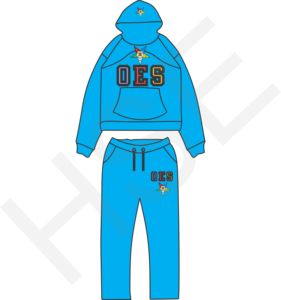Custom OES Multi Color Tracksuit | Embroidered Hoodie and <b>Sweatpants</b> <b>Set</b> - Product Image 2