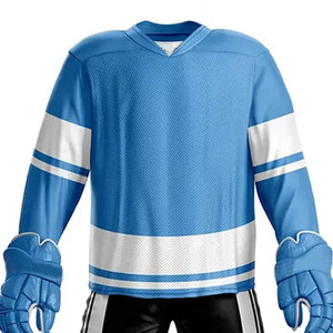 2023 Ropa deportiva hecha a medida Uniforme de hockey sobre hielo de alta calidad con impresión de bordado Mejor diseño Precio bajo Nombre del equipo OEM - Product Image 3