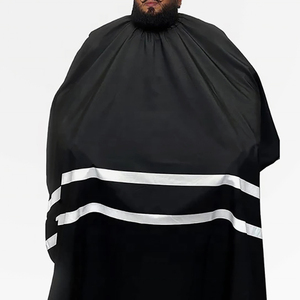 ผ้าคลุมตัดผมและย้อมผมทำจากโพลีเอสเตอร์สีดำ - Product Image 1