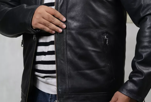 แจ็กเก็ตหนังแฟชั่นสำหรับผู้ชาย, แจ็คเก็ตหนังแกะสำหรับผู้ชายระบายอากาศได้อย่างยั่งยืน - Product Image 6