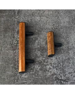 MUGHALCRAFTS Luxury Acacia Wood and Metal <b>Door</b> Knob Wardrobe Cupboard <b>Handle</b>/Drawer <b>Pull</b> for Kitchen Bedroom Hotel or Gym Use - Product Image 4