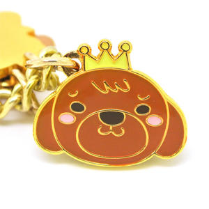 Llaveros Personalizados de Aleación de Zinc con Diseño de Perro Adorable, Estilo Vintage, de Dibujos Animados, de Moda, Giratorios y con Esmalte Suave - Product Image 3