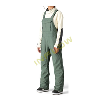 Pantalon de ski pour adulte grande taille, imprimé, imperméable, 100% polyester Polartec-Tex, double salopette de ski