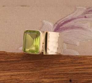 Bague de fiançailles et de mariage en argent sterling avec pierre druzy taille émeraude faite à la main, bijou vintage classique, cadeau - Product Image 5