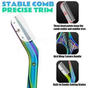 Precision Eyelash Trimming <b>Scissors</b> <b>With</b> <b>Comb</b> For Controlled And Safe Lash Cutting - Product Image 4