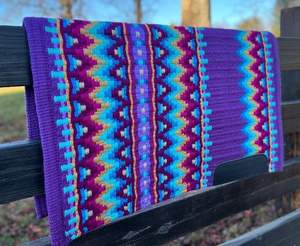 Manta de sillín de caballo occidental tejida a mano Premium diseñada para condiciones de conducción difíciles en Trail Ranch y espectáculos competitivos - Product Image 4