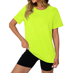 Camiseta para Mujer, Fibra Transpirable, Capa Suave, Textura Aireada, Flexible, Moldeadora, Flujo de Aire Constante, Ligera, Cómoda para Uso Diario al Aire Libre - Product Image 4