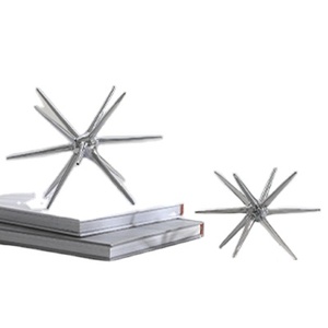 Sphère géométrique Décoration de table en métal Accents de bureau de luxe modernes Accessoires décoratifs pour la maison Dernier design en aluminium - Product Image 1