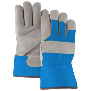 ถุงมือนิรภัยหนังวัวแยกชิ้นขนาด XL ถุงมือผ้าฝ้ายสำหรับงานอุตสาหกรรมถุงมือทำงานก่อสร้างโกดังสินค้าหนัก - Product Image 6