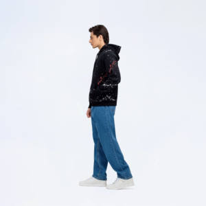 เสื้อมีฮู้ดแบบสวมหัวทรงปกติสำหรับผู้ชายผ้าคอตต้อน100% พิมพ์หน้าจอได้ตามต้องการแห้งเร็ว - Product Image 3