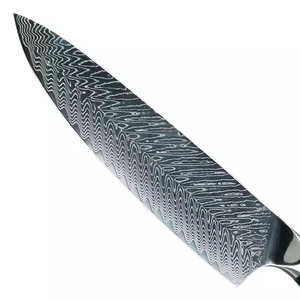 Venta al por mayor pedidos a granel personalizados OEM ODM servicio profesional japonés Damasco acero cuchillo de cocina cuchillo de Chef con mango de resina - Product Image 3