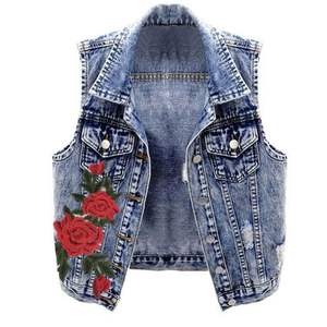 Veste en jean de haute qualité pour femme denim bleu coupe ajustée manches longues mode décontractée vintage - Product Image 4