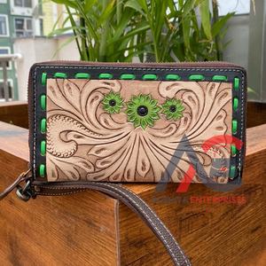 Nuevo embrague tallado a mano occidental para mujer, cartera elegante con flores, multiusos, cartera mecanizada a mano, embrague Vintage - Product Image 1