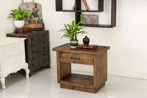Mesita de noche de madera maciza de Acacia 100% de alta calidad para dormitorio y comedor, diseño moderno para muebles de almacenamiento para el hogar - Product Image 4