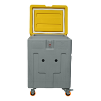 Conteneur isotherme moderne 75L pour glace sèche, réutilisable, robuste, écologique, à roulettes, pour la préservation de la chaleur, laboratoire, médical, industriel