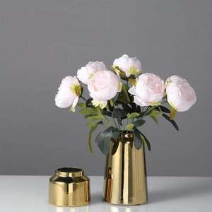 Elegante jarrón de metal con artesanía antigua detallada para espacios de lujo acabado plateado pulido forma y tamaño personalizados - Product Image 4